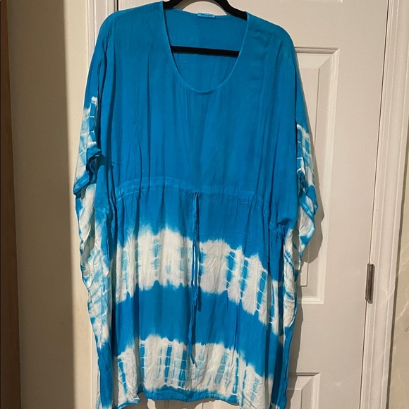 rudolf international Other - Blue and White Tie-Dye Swim Coverup
